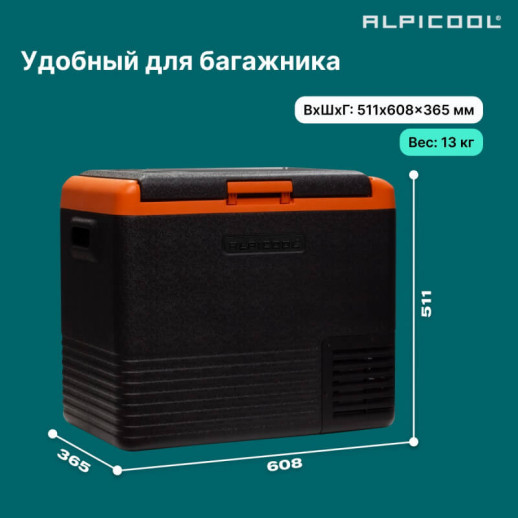 Холодильник авто Alpicool 50л серия CL 12V/24V220V
