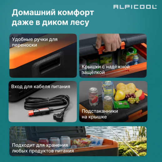 Холодильник авто Alpicool 50л серия CL 12V/24V220V