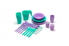 Набор для пикника СЛЕДОПЫТ Camping Set, на 4 персоны, пластик, в контейнере