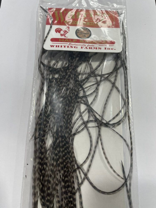 Перо петушиного седла Grizzly dyed Medium Dun 1шт.