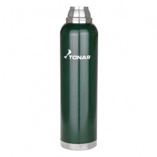 Термос (HS.TM-058-G) 1200ML с ситечком зеленый (2 крышки-кружки) TONAR