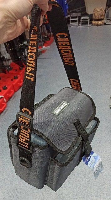 Сумка рыболовная "СЛЕДОПЫТ" Sling Lure Bag S, 28х18х17 см, цв. серый + 3 коробки Luno