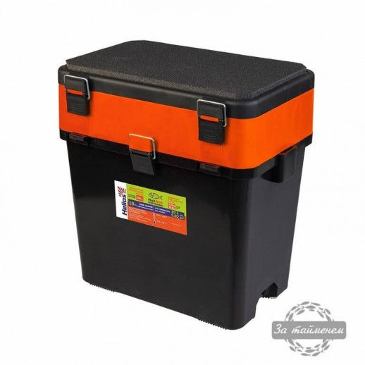 Ящик зимний Fish Box двухсекционный 19 л оранжевый Helios