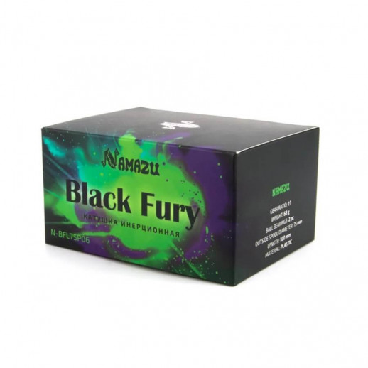 Катушка инерционная Namazu Black Fury Long, пластиковая, 2 подшипника, р. 7,5 см