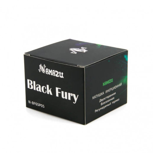 Катушка инерционная Namazu Black Fury, пластиковая, 2 подшипника, р. 7,5 см