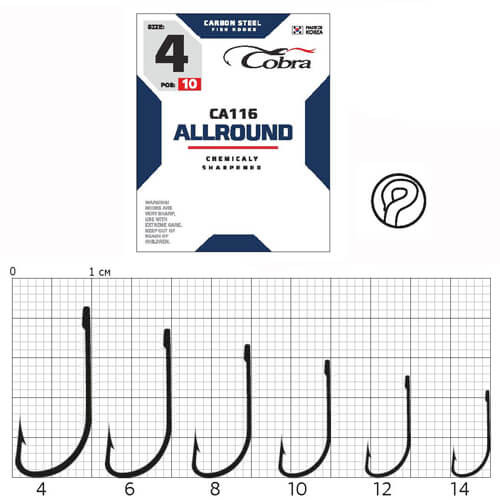 Крючки Cobra ALLROUND CA116